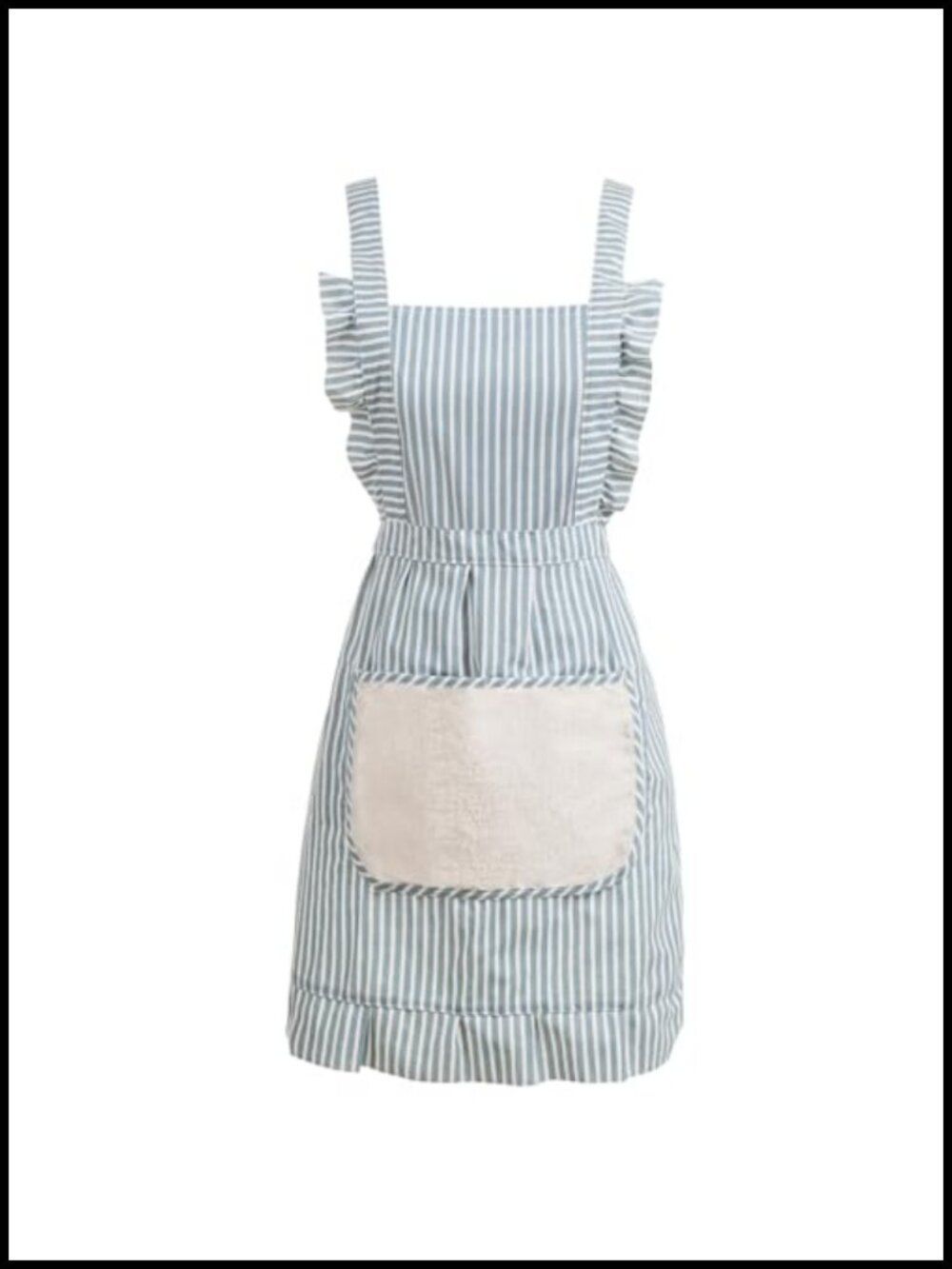 Cotton Apron Adjustable Bib Cooking Kitchen Apron with Pockets BBQ Baking